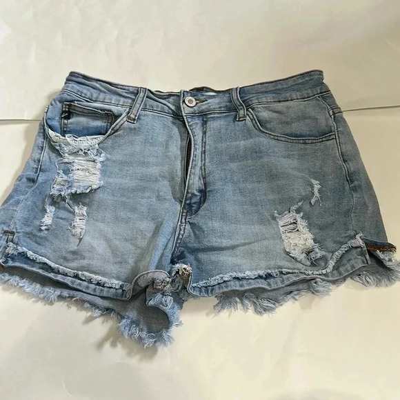 Kancan distressed denim shorts W11/29 - Picture 1 of 6